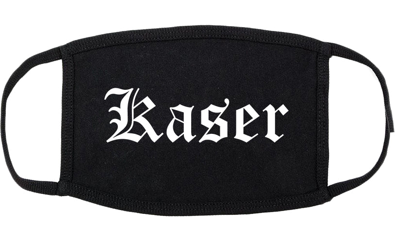 Kaser New York NY Old English Cotton Face Mask Black