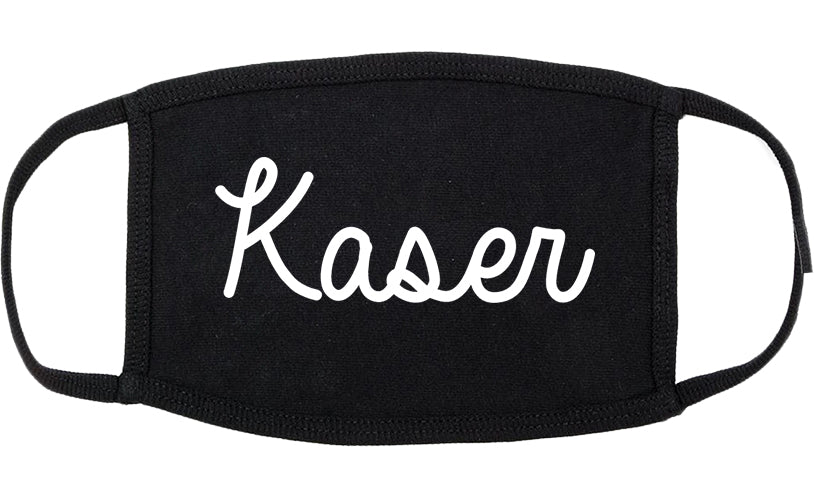 Kaser New York NY Script Cotton Face Mask Black