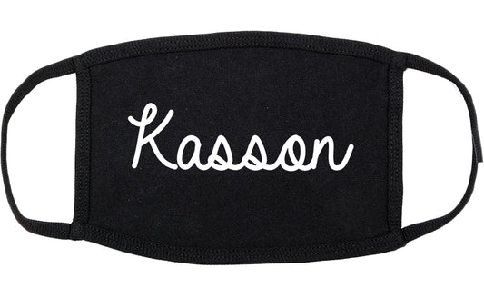 Kasson Minnesota MN Script Cotton Face Mask Black