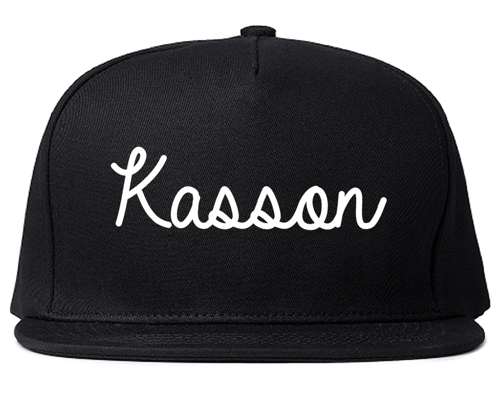 Kasson Minnesota MN Script Mens Snapback Hat Black
