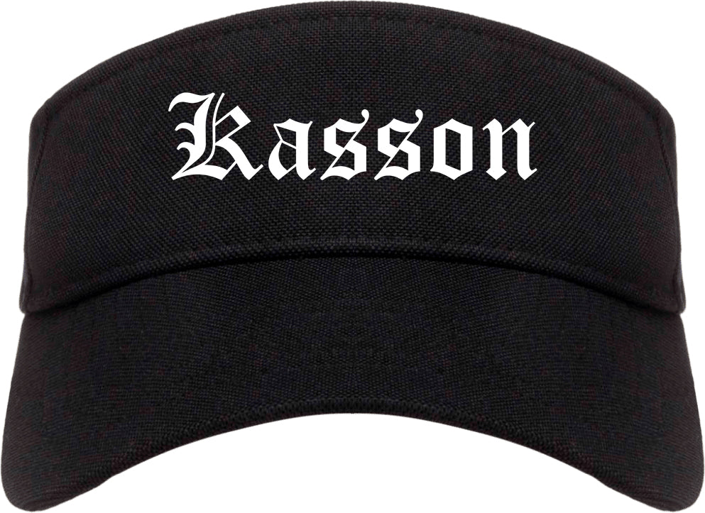 Kasson Minnesota MN Old English Mens Visor Cap Hat Black