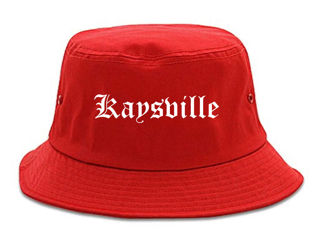Kaysville Utah UT Old English Mens Bucket Hat Red
