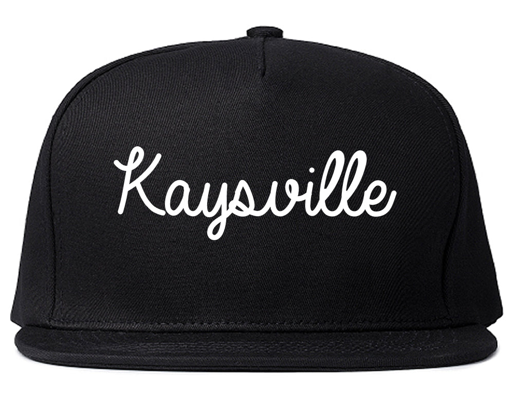 Kaysville Utah UT Script Mens Snapback Hat Black