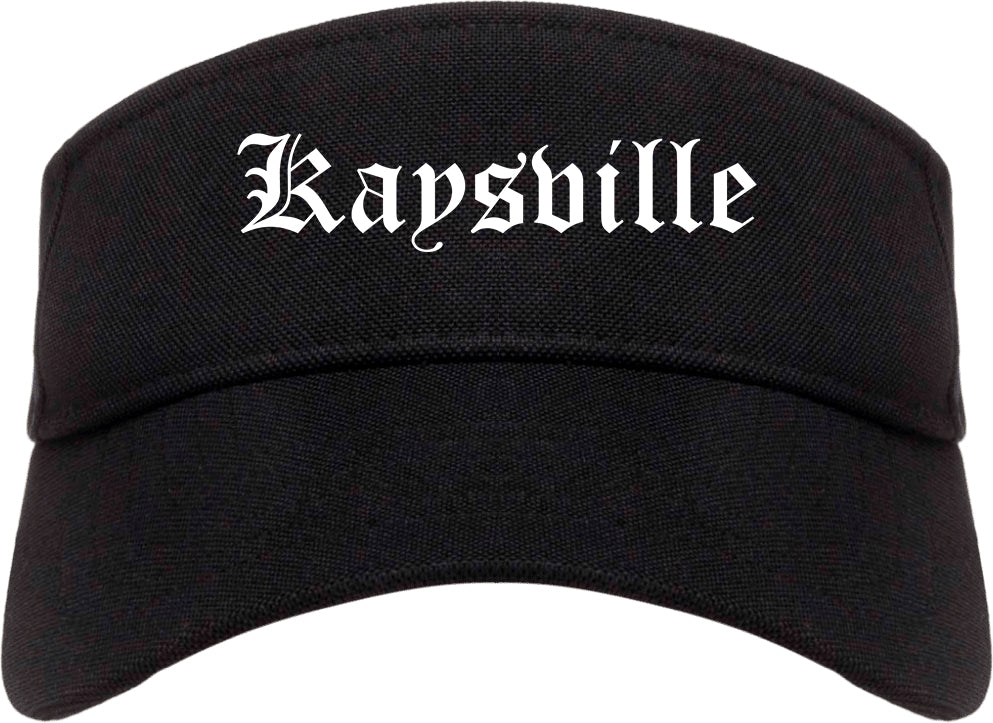 Kaysville Utah UT Old English Mens Visor Cap Hat Black