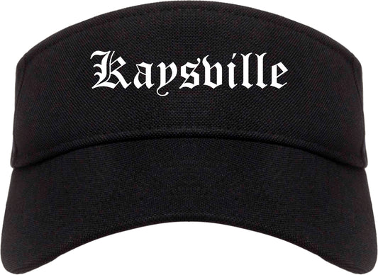 Kaysville Utah UT Old English Mens Visor Cap Hat Black