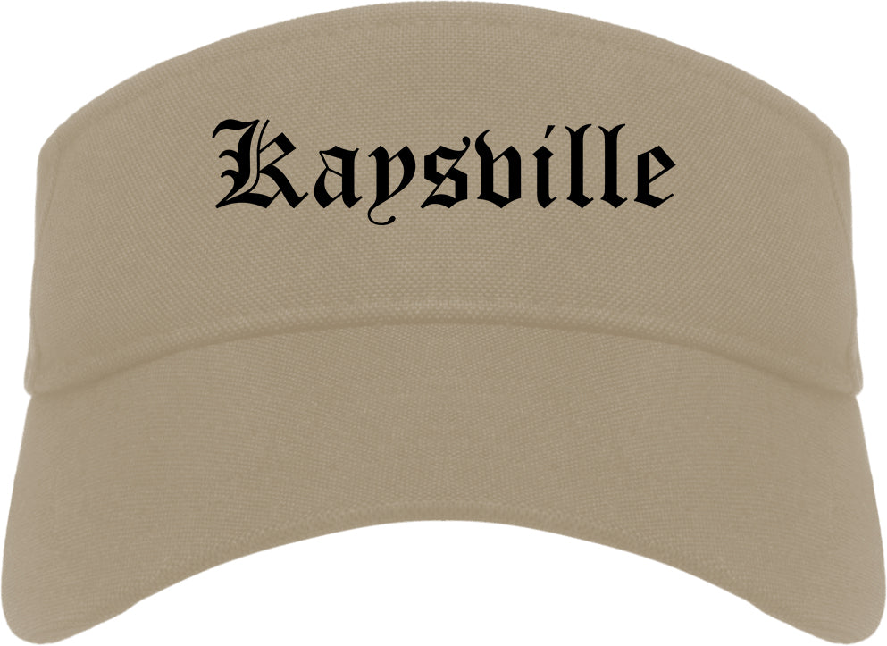 Kaysville Utah UT Old English Mens Visor Cap Hat Khaki