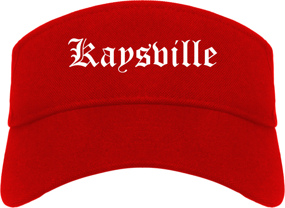 Kaysville Utah UT Old English Mens Visor Cap Hat Red