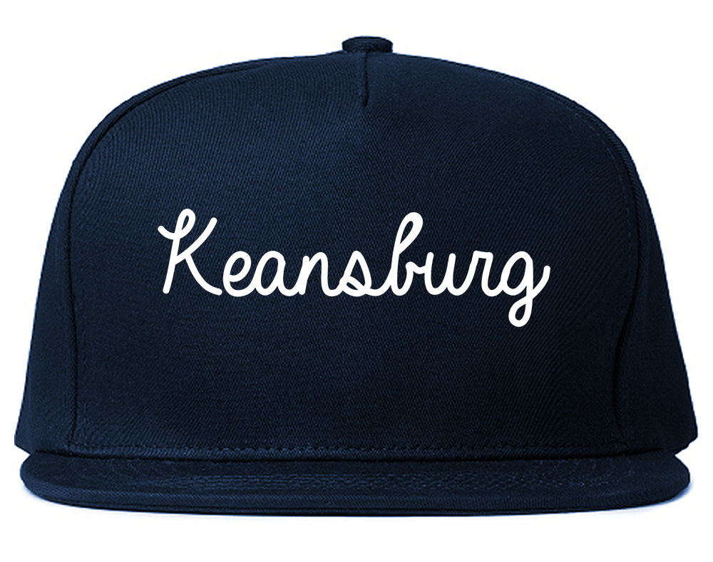 Keansburg New Jersey NJ Script Mens Snapback Hat Navy Blue
