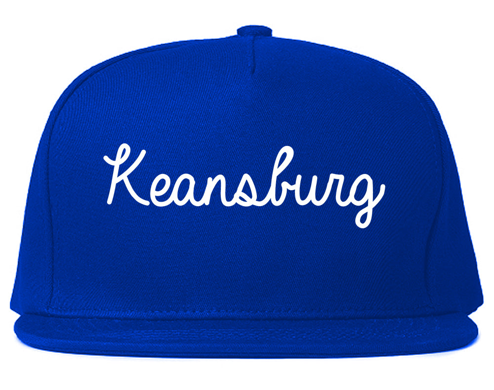 Keansburg New Jersey NJ Script Mens Snapback Hat Royal Blue