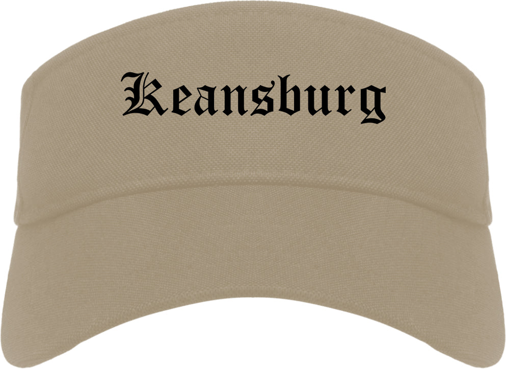 Keansburg New Jersey NJ Old English Mens Visor Cap Hat Khaki