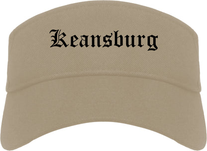 Keansburg New Jersey NJ Old English Mens Visor Cap Hat Khaki