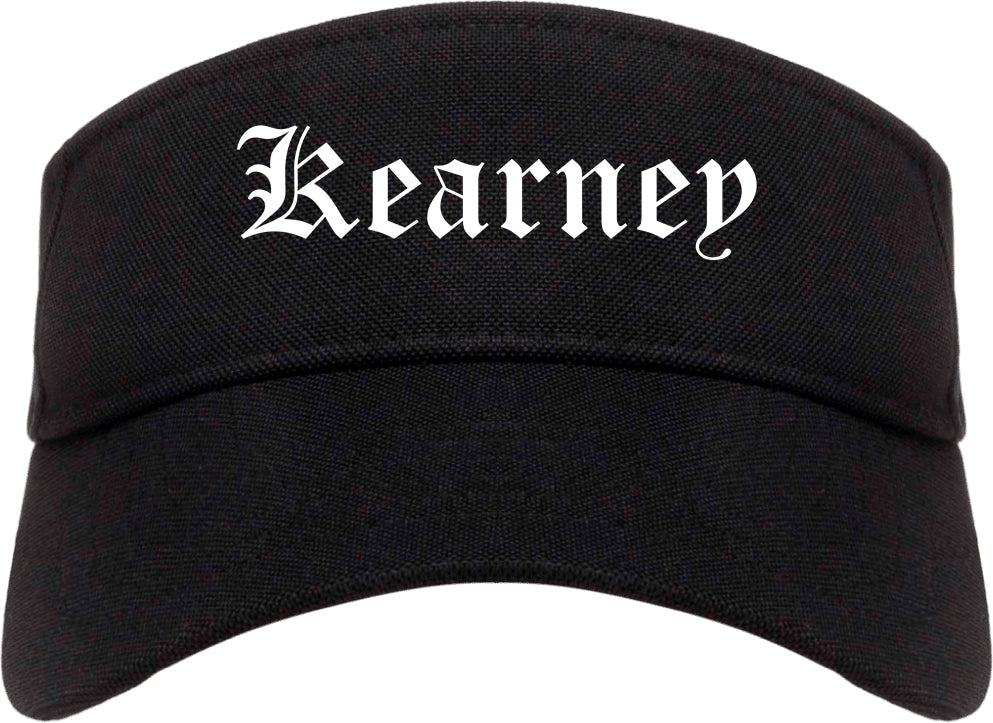 Kearney Missouri MO Old English Mens Visor Cap Hat Black