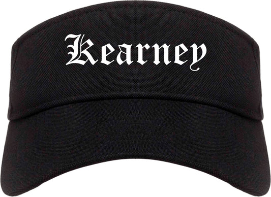 Kearney Missouri MO Old English Mens Visor Cap Hat Black