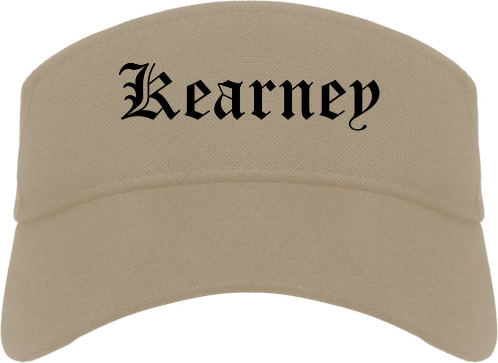 Kearney Missouri MO Old English Mens Visor Cap Hat Khaki