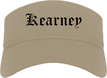 Kearney Missouri MO Old English Mens Visor Cap Hat Khaki