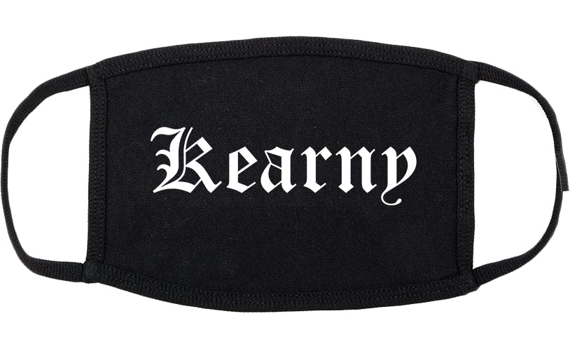 Kearny New Jersey NJ Old English Cotton Face Mask Black