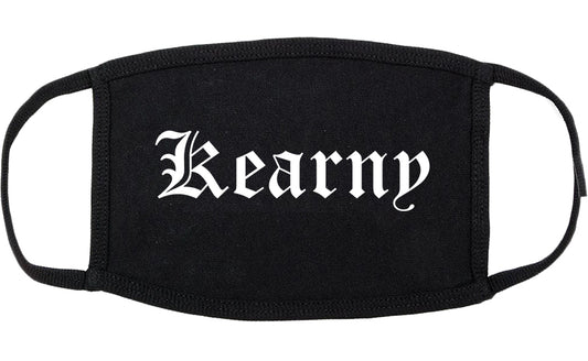 Kearny New Jersey NJ Old English Cotton Face Mask Black