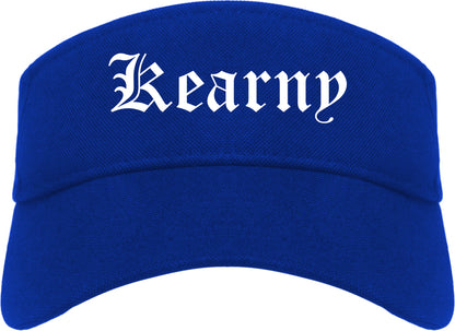 Kearny New Jersey NJ Old English Mens Visor Cap Hat Royal Blue