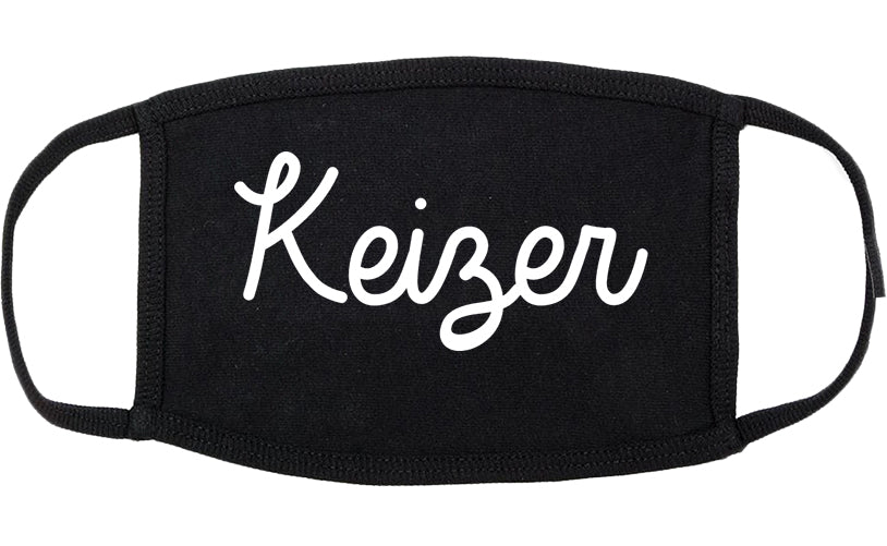 Keizer Oregon OR Script Cotton Face Mask Black