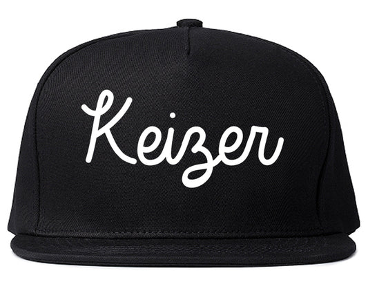 Keizer Oregon OR Script Mens Snapback Hat Black