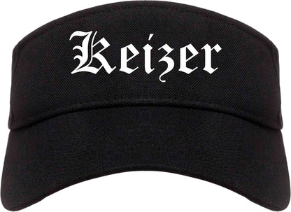 Keizer Oregon OR Old English Mens Visor Cap Hat Black