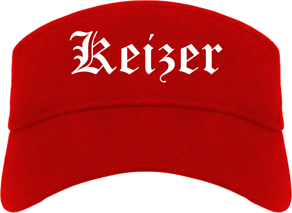Keizer Oregon OR Old English Mens Visor Cap Hat Red