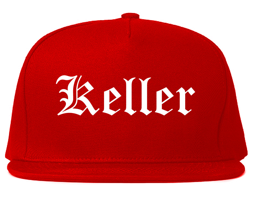 Keller Texas TX Old English Mens Snapback Hat Red