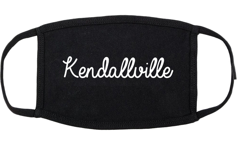 Kendallville Indiana IN Script Cotton Face Mask Black