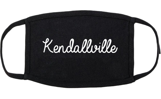 Kendallville Indiana IN Script Cotton Face Mask Black