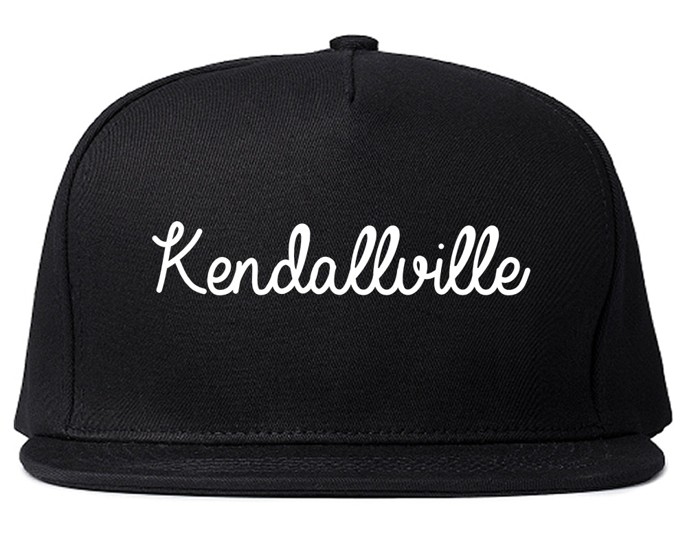 Kendallville Indiana IN Script Mens Snapback Hat Black