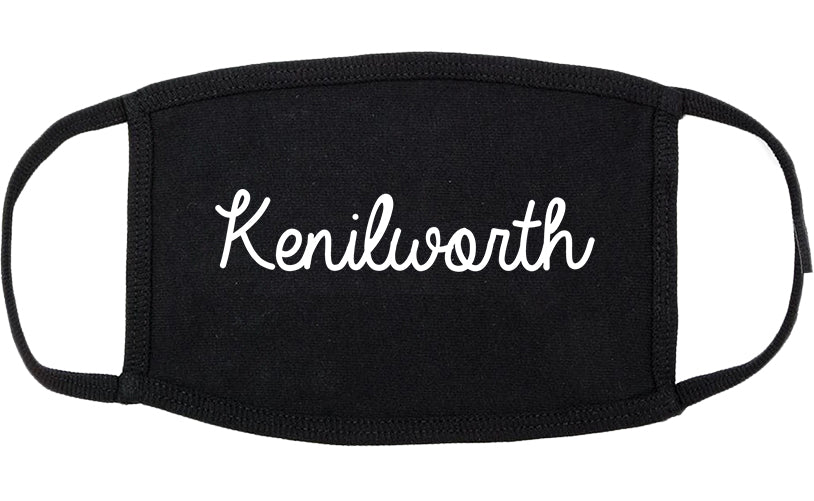 Kenilworth New Jersey NJ Script Cotton Face Mask Black