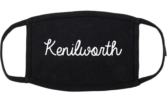 Kenilworth New Jersey NJ Script Cotton Face Mask Black