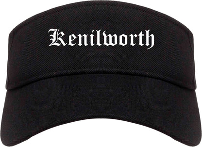 Kenilworth New Jersey NJ Old English Mens Visor Cap Hat Black