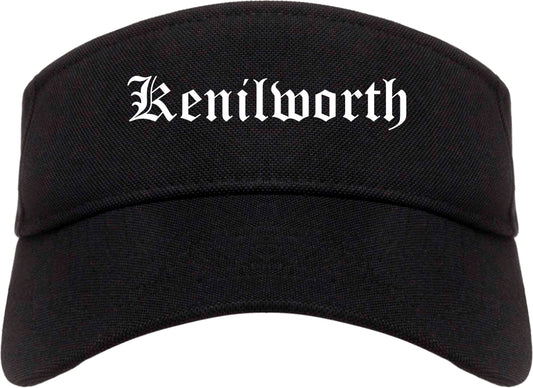 Kenilworth New Jersey NJ Old English Mens Visor Cap Hat Black