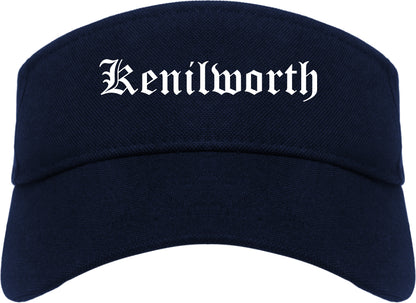 Kenilworth New Jersey NJ Old English Mens Visor Cap Hat Navy Blue