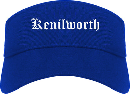 Kenilworth New Jersey NJ Old English Mens Visor Cap Hat Royal Blue