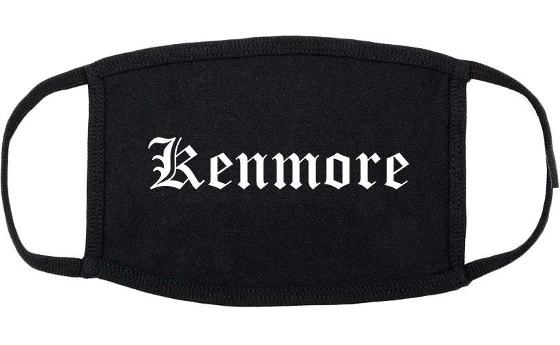 Kenmore Washington WA Old English Cotton Face Mask Black