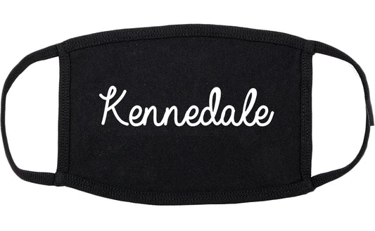 Kennedale Texas TX Script Cotton Face Mask Black