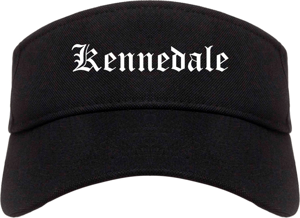 Kennedale Texas TX Old English Mens Visor Cap Hat Black