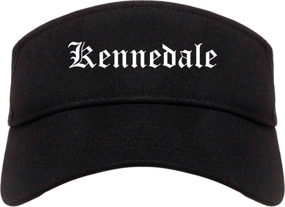 Kennedale Texas TX Old English Mens Visor Cap Hat Black