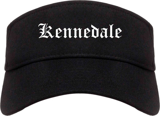 Kennedale Texas TX Old English Mens Visor Cap Hat Black