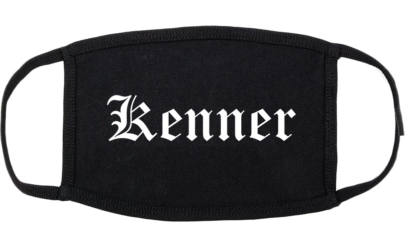 Kenner Louisiana LA Old English Cotton Face Mask Black
