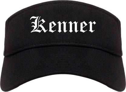 Kenner Louisiana LA Old English Mens Visor Cap Hat Black