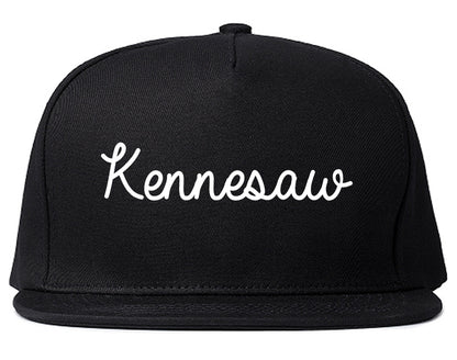 Kennesaw Georgia GA Script Mens Snapback Hat Black