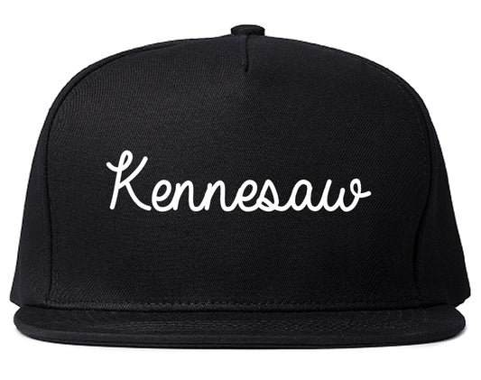 Kennesaw Georgia GA Script Mens Snapback Hat Black