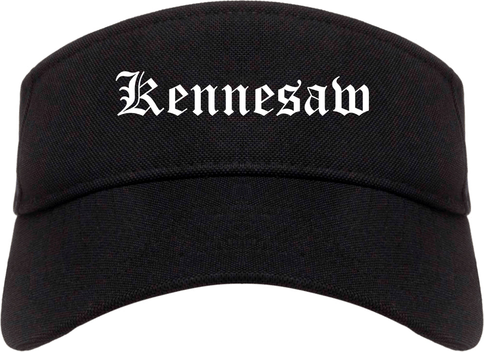 Kennesaw Georgia GA Old English Mens Visor Cap Hat Black