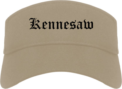 Kennesaw Georgia GA Old English Mens Visor Cap Hat Khaki