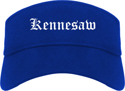 Kennesaw Georgia GA Old English Mens Visor Cap Hat Royal Blue