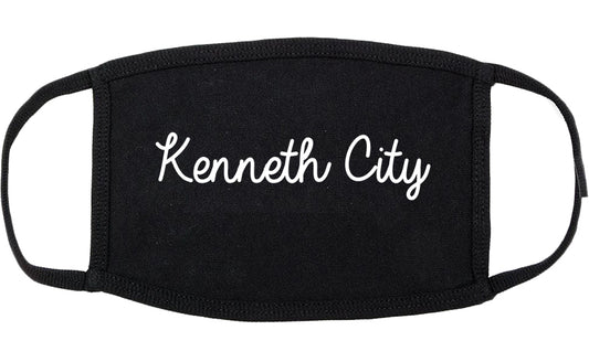 Kenneth City Florida FL Script Cotton Face Mask Black