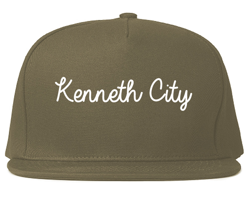 Kenneth City Florida FL Script Mens Snapback Hat Grey